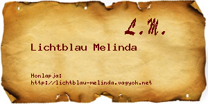 Lichtblau Melinda névjegykártya